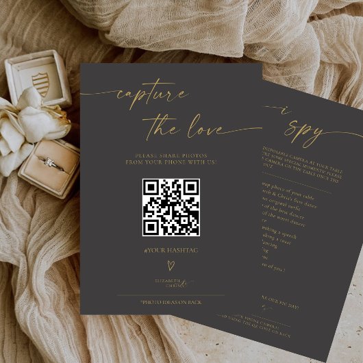 BLAIRE Moderne Kalligrafie I Spy Wedding Game Menu