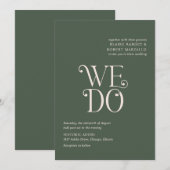 Blaire Moss Green Moderne bruiloft Kaart (Voorkant / Achterkant)