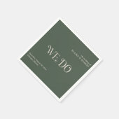 Blaire Moss Green Moderne Trouwdag Servet (Hoek)