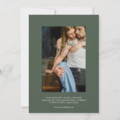 Blaire Moss Groene Moderne Trouwdag Save The Date (Achterkant)