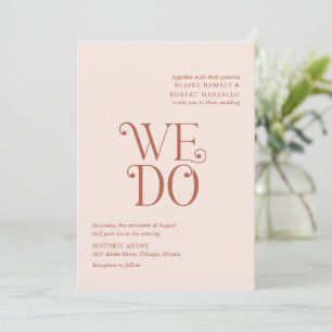 Blaire Neutral Modern Wedding Kaart