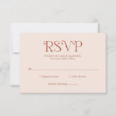 Blaire Neutral Modern Wedding RSVP Kaartje (Voorkant)