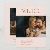 Blaire Neutral Modern Wedding Save The Date (Voorkant / Achterkant)