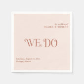 Blaire Neutral Modern Wedding Servet (Voorkant)