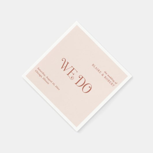 Blaire Neutral Modern Wedding Servet (Hoek)