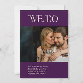 Blaire Paarse bruiloft Save The Date