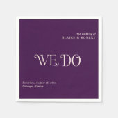 Blaire Paarse bruiloft Servet (Voorkant)