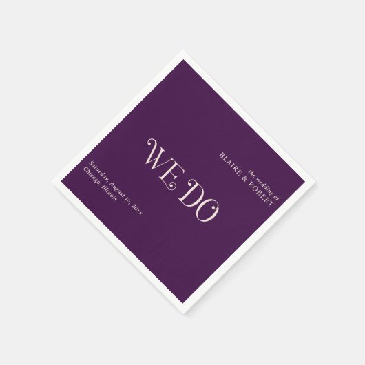 Blaire Paarse bruiloft Servet (Hoek)