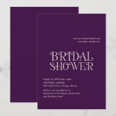 Blaire Paarse Vrijgezellenfeest Kaart (Voorkant / Achterkant)