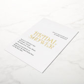 Blaire Zwart Wit Modern Vrijgezellenfeest Folie Uitnodiging (Gedraaid)