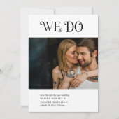 Blaire Zwart Wit Moderne bruiloft Save The Date (Voorkant)