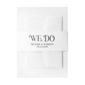 Blaire Zwart Wit Moderne bruiloft Uitnodigingen Wikkel (Voorkant Voorbeeld)