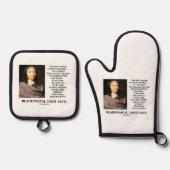 Blaise Pascal Gain Loss Wagering God bestaat citaa Ovenwant & Pannenlap Set (Voorkant)