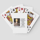 Blaise Pascal Gain Loss Wagering God bestaat citaa Pokerkaarten (Achterkant)