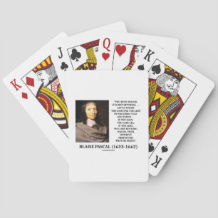 Blaise Pascal Gain Loss Wagering God bestaat citaa Pokerkaarten