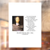 Blaise Pascal Gain Loss Wagering God bestaat citaa Raamsticker (Vel 2)