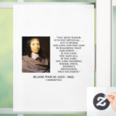 Blaise Pascal Gain Loss Wagering God bestaat citaa Raamsticker (Huis)