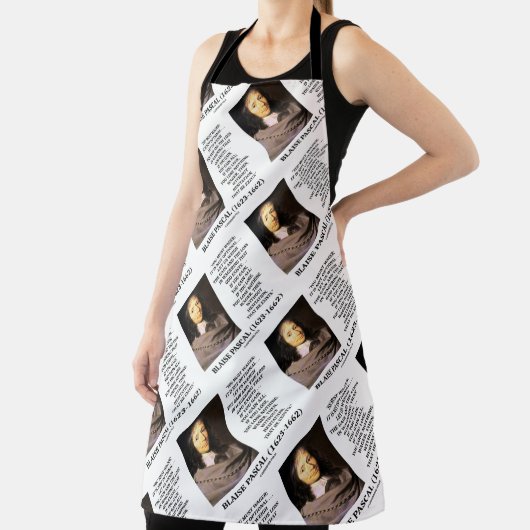 Blaise Pascal Gain Loss Wagering God bestaat citaa Schort (Insitu)