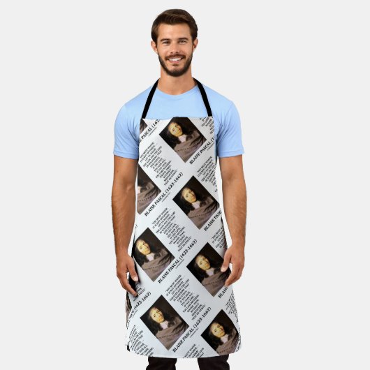 Blaise Pascal Gain Loss Wagering God bestaat citaa Schort (Gedragen)