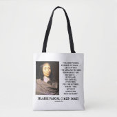 Blaise Pascal Gain Loss Wagering God bestaat citaa Tote Bag (Voorkant)