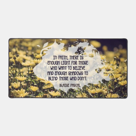 Blaise Pascal Inspirerend quote "In Faith" Bureaumat (Voorkant)