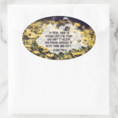 Blaise Pascal Inspirerend quote "In Faith" Ovale Sticker (Tas)