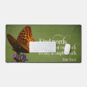 Blaise Pascal Inspirerend Quote "Vriendelijke woor Bureaumat (Keyboard & Muis)