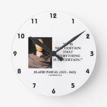 Blaise Pascal niet zeker of alles onzeker is
