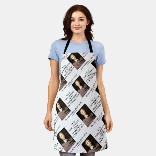 Blaise Pascal niet zeker of alles onzeker is Schort (Gedragen)