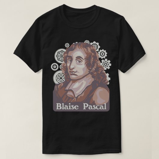 Blaise Pascal Portrait T-shirt (Design voorkant)