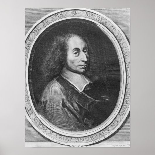 Blaise Pascal Poster (Voorkant)