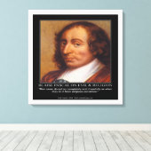 Blaise Pascal & Religieus Kwaad Quote Canvasprint Canvas Afdruk (Insitu (Houten vloer))