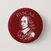 Blaise Pascal ronde pin Button 5,7 Cm (Voorkant)