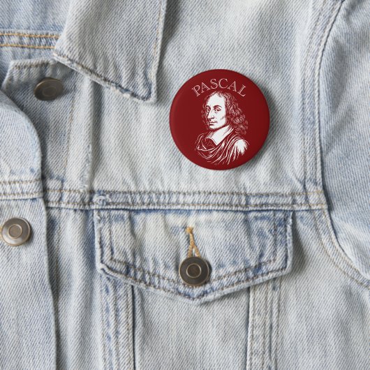 Blaise Pascal ronde pin Button 5,7 Cm (In situ)