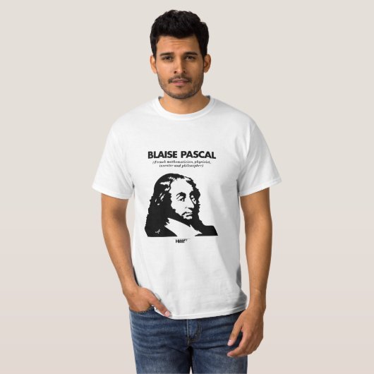 Blaise Pascal white T-shirt (Voorkant volledig)