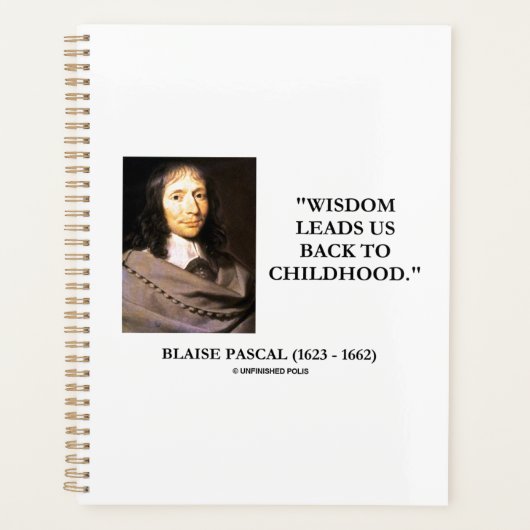 Blaise Pascal Wisdom leidt ons terug naar de kinde Planner (Voorkant)