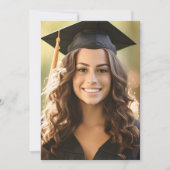 Blak Bow Photo Graduation Aankondiging (Voorkant)