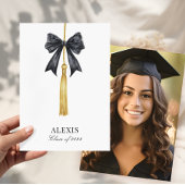 Blak Bow Photo Graduation Aankondiging