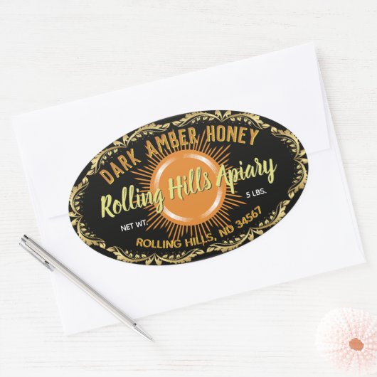 Blak Label Amber Honey Jar Sticker (Envelop)