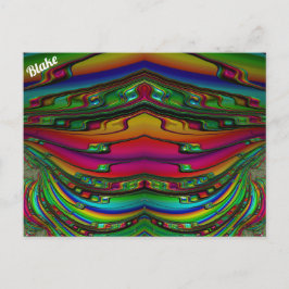 BLAKE ~ 3D Fractal Design Pattern ~ Multicolor Briefkaart