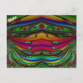 BLAKE ~ 3D Fractal Design Pattern ~ Multicolor Briefkaart (Voorkant)