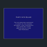 Blake Blue Silver Bar Mitzvah Reception Kaart<br><div class="desc"></div>