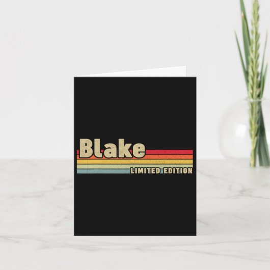 Blake cadeaunaam Persoonlijke verjaardag Grappig K Kaart (Voorkant)