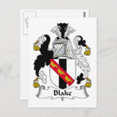 Blake Family Crest Briefkaart (Voorkant / Achterkant)