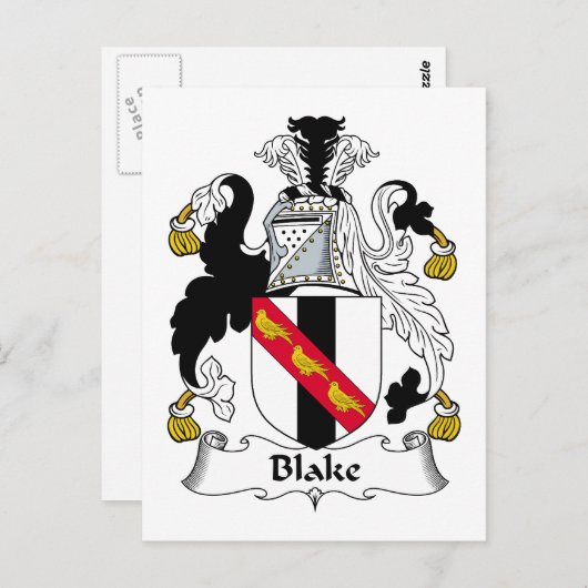 Blake Family Crest Briefkaart (Voorkant / Achterkant)