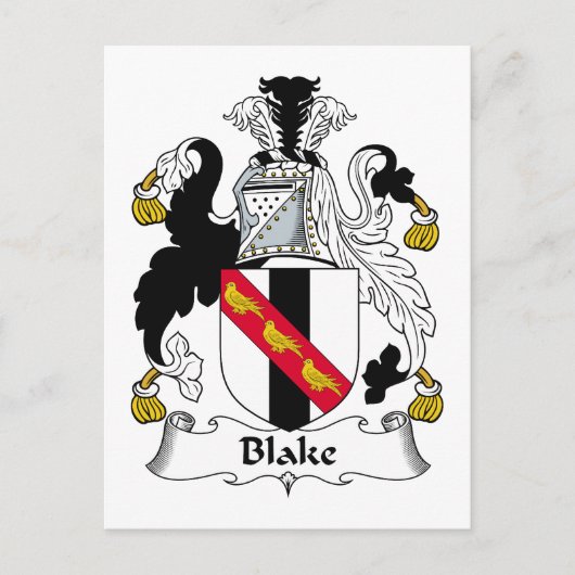 Blake Family Crest Briefkaart (Voorkant)
