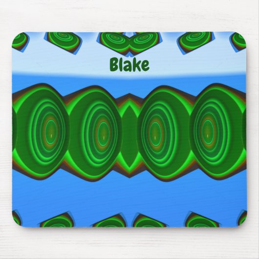 BLAKE ~ Green Blue White ALIEN INVASION ~ Muismat (Voorkant)
