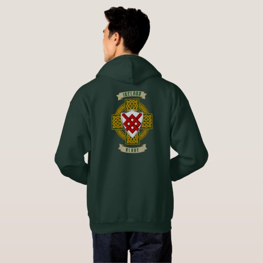 Blake Irish Shield & Celtic Cross Hoodie (Achterkant volledig)