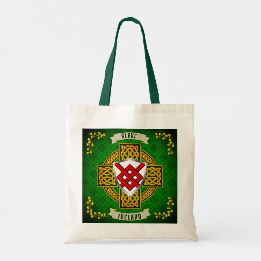 Blake Irish Shield & Celtic Cross op maat Tote Bag (Achterkant)