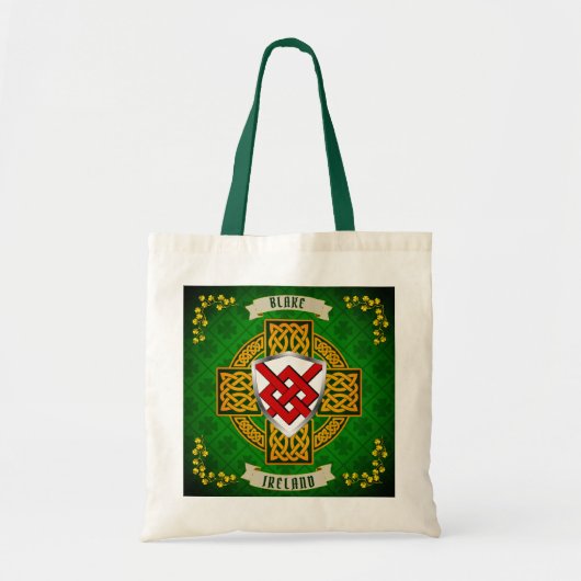 Blake Irish Shield & Celtic Cross op maat Tote Bag (Voorkant)